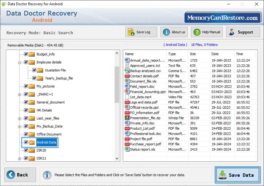 Save Recovered Files