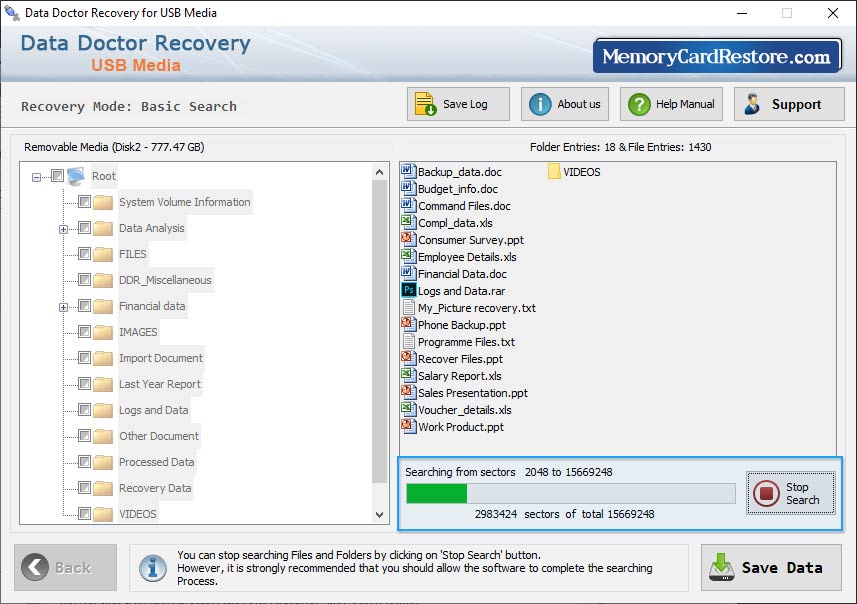 Removable Media Data Recovery Software 