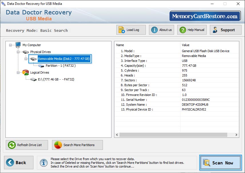 Removable Media Data Recovery